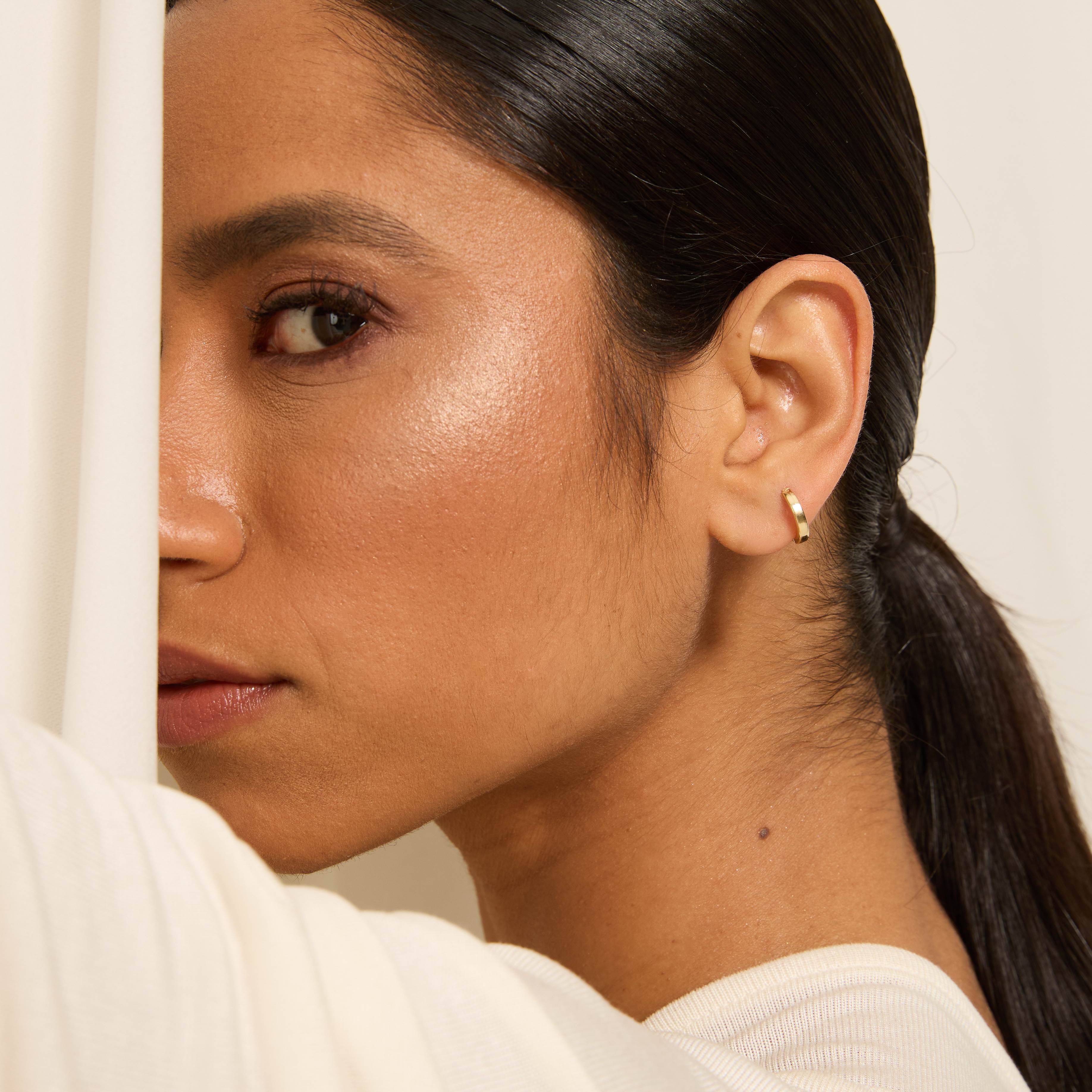 Argola click 10mm fio quadrado