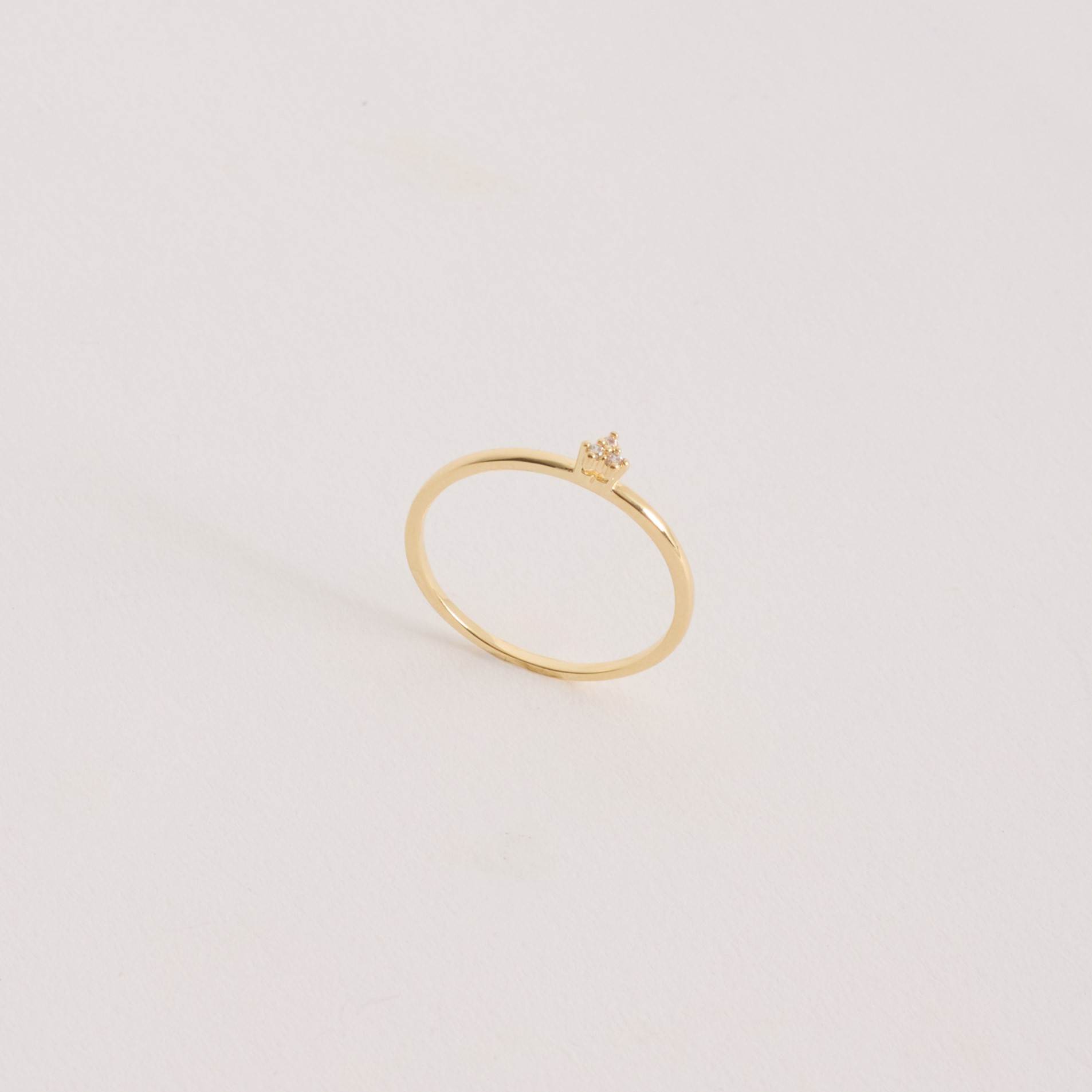 Anel 3 mini zircônias