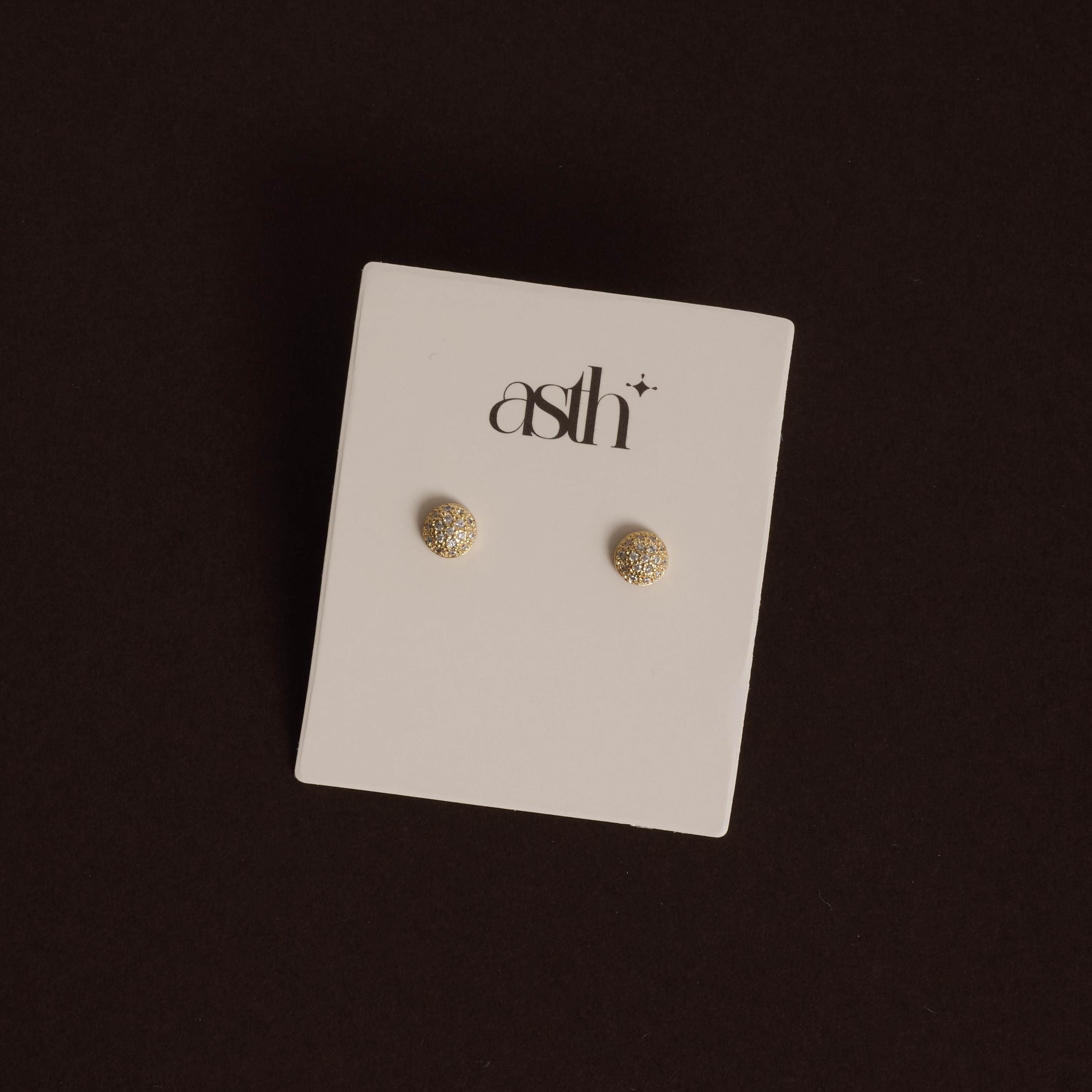 Brinco bola com zircônias 6mm