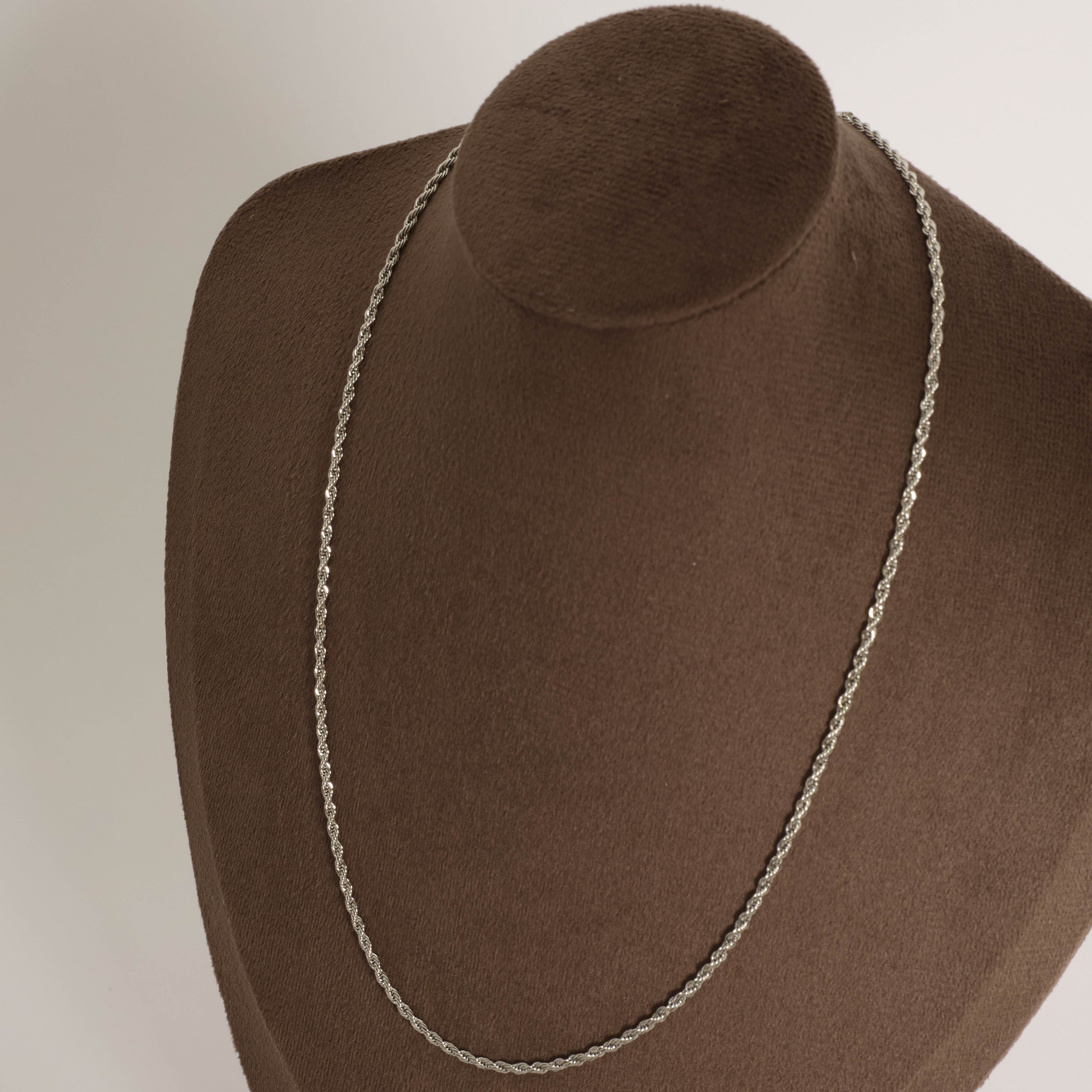 Corrente cordão baiano 2mm 40cm com alongadora