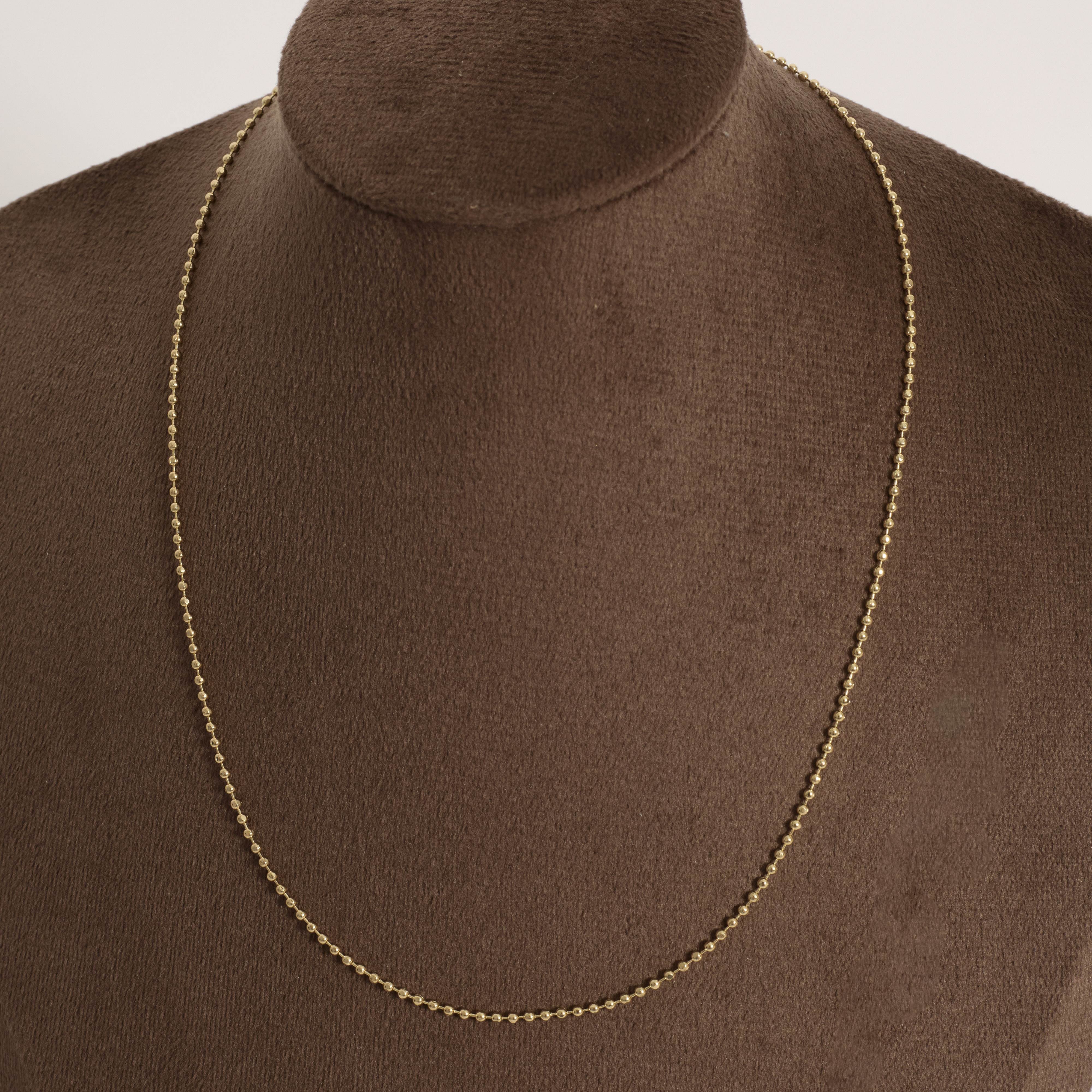 Corrente micro bolas 1.4mm 40cm com alongadora