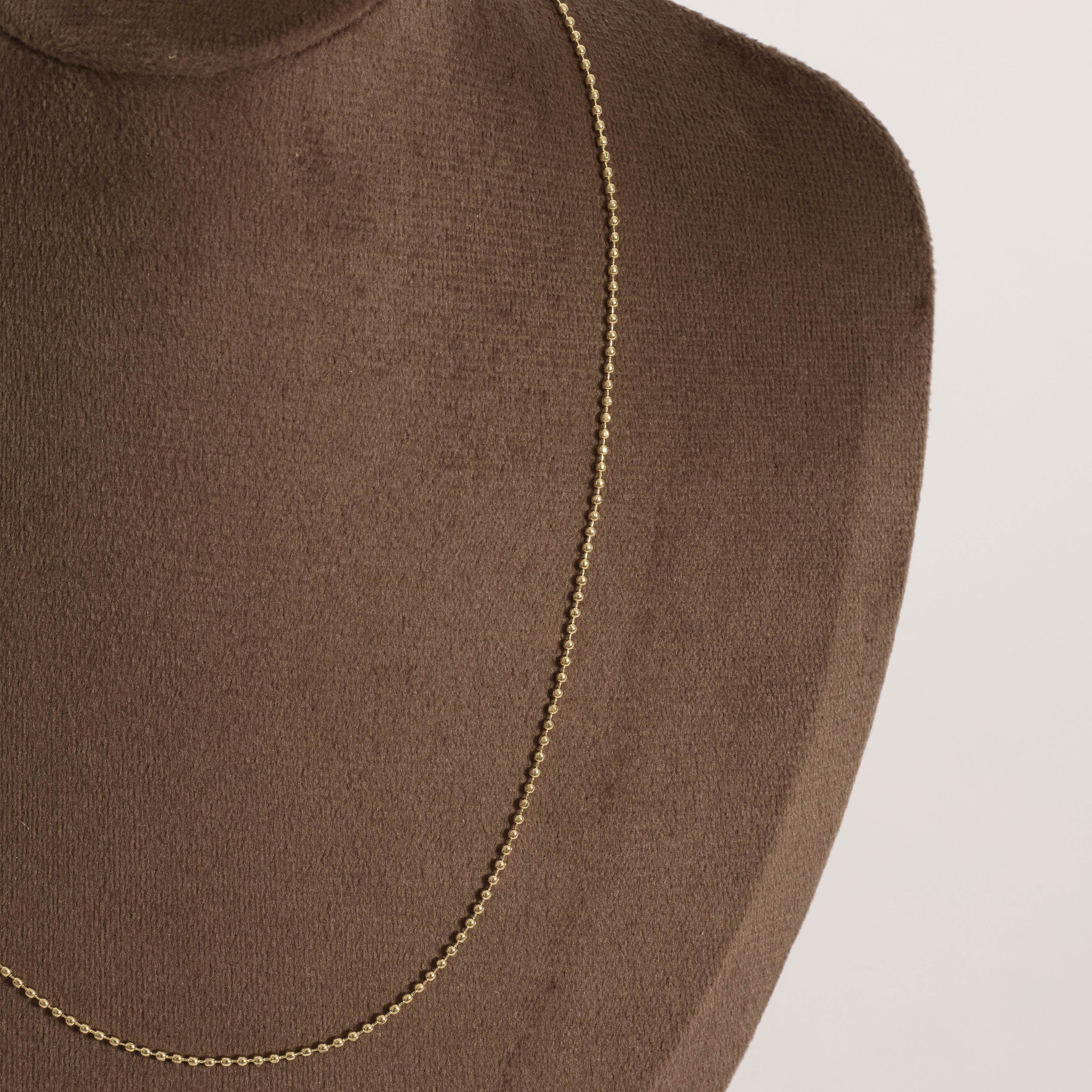 Corrente micro bolas 1.4mm 45cm com alongadora