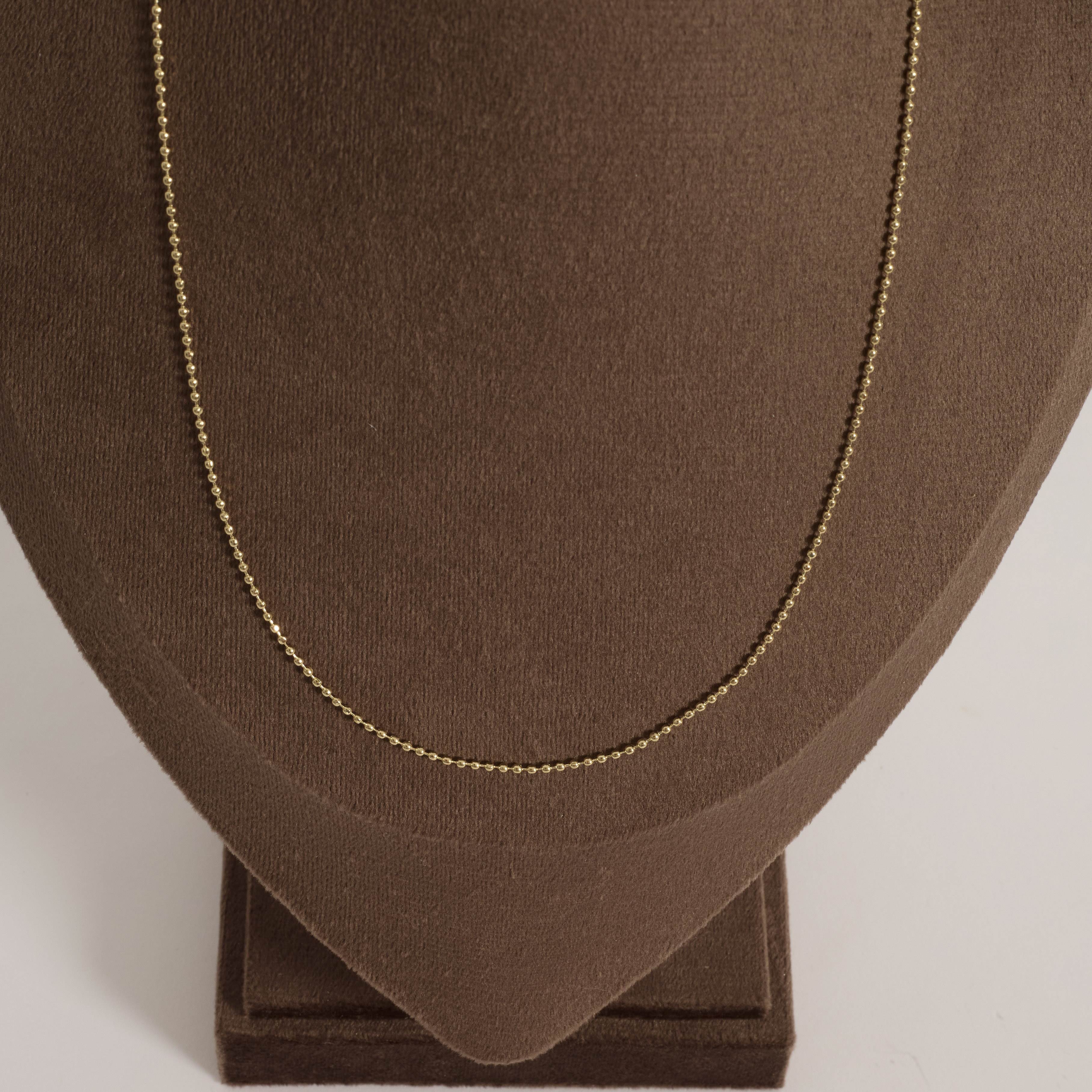 Corrente micro bolas 1.4mm 50cm com alongadora