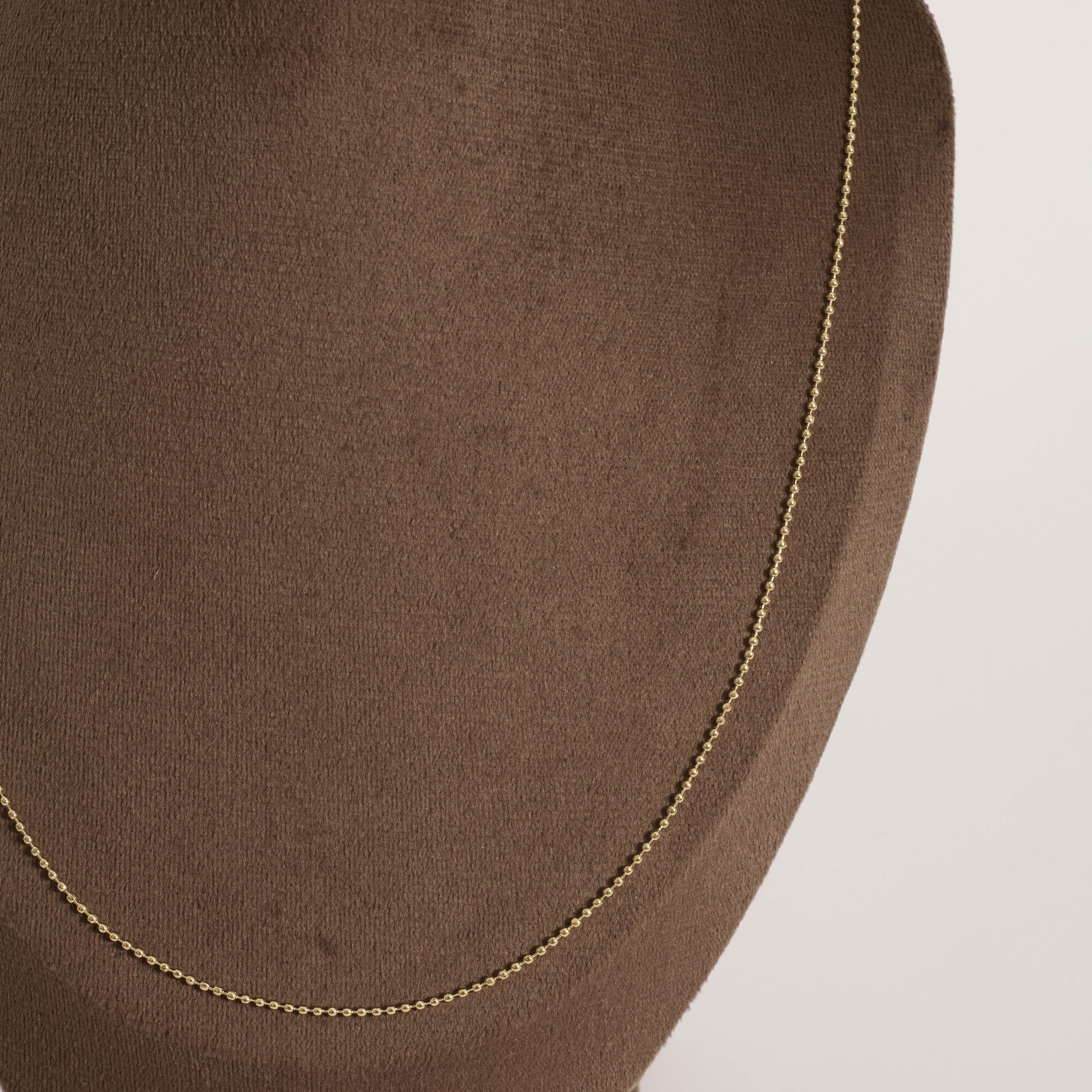 Corrente micro bolas 1.4mm 60cm com alongadora