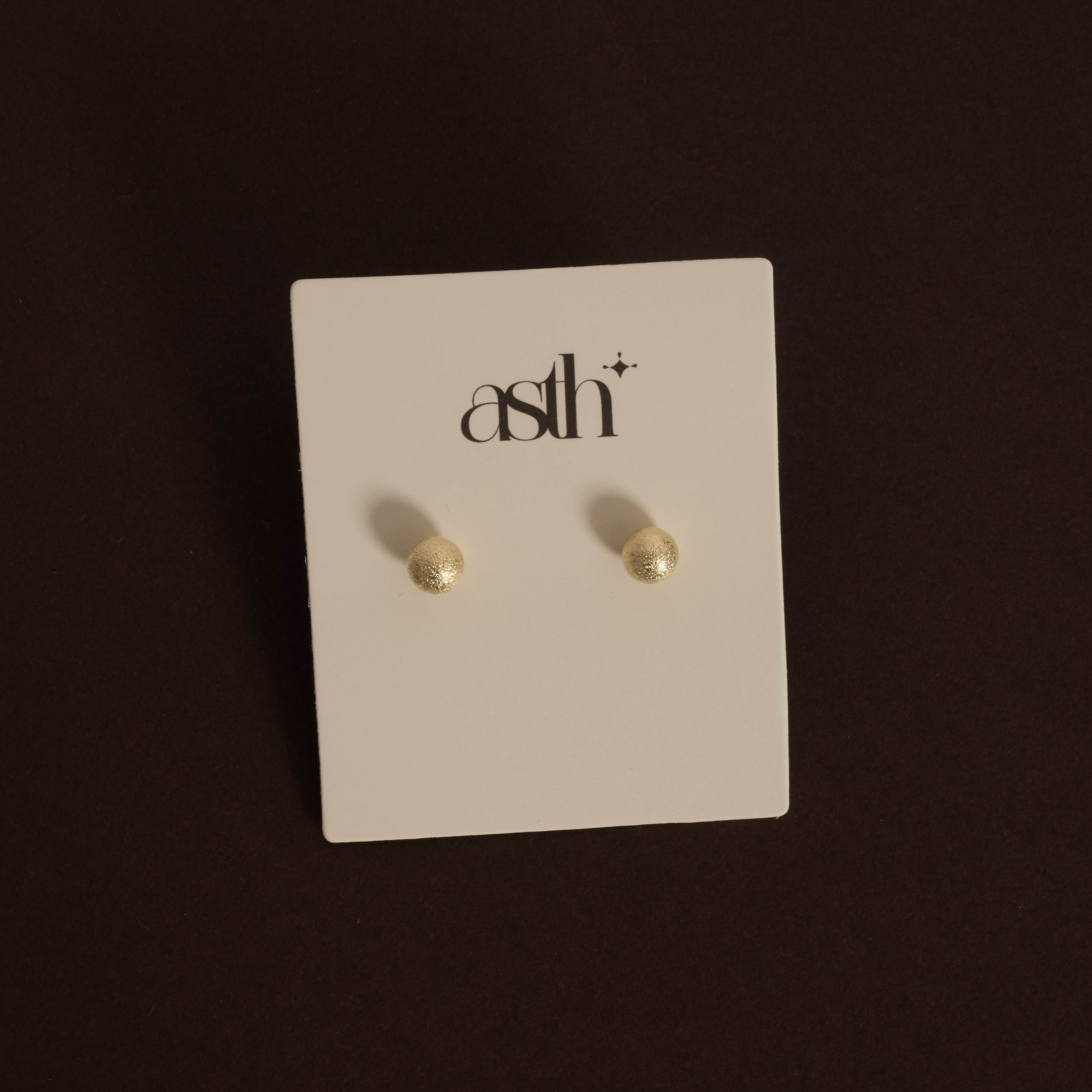 Brinco bola texturizada 6mm