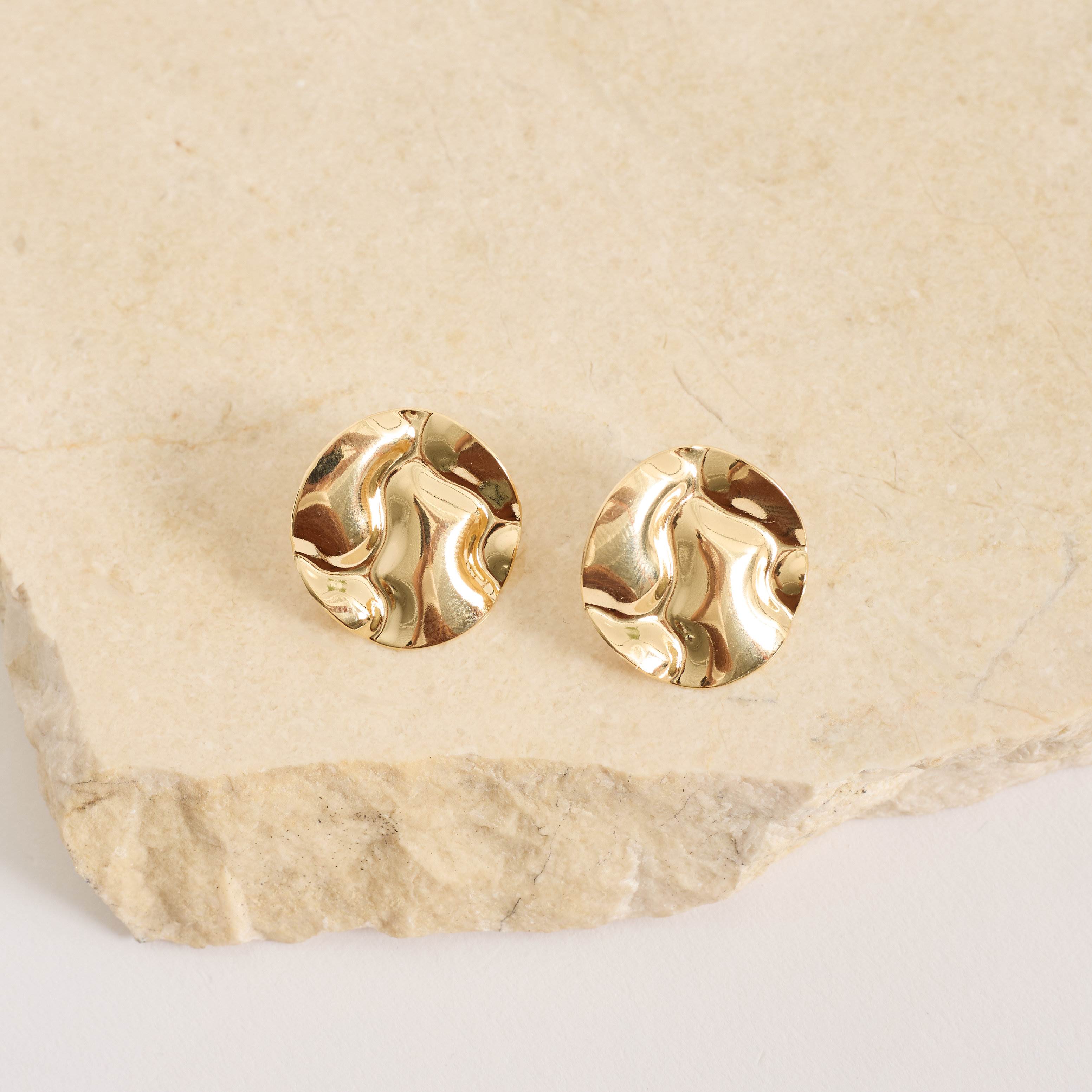 Brinco círculo ondulado 22mm