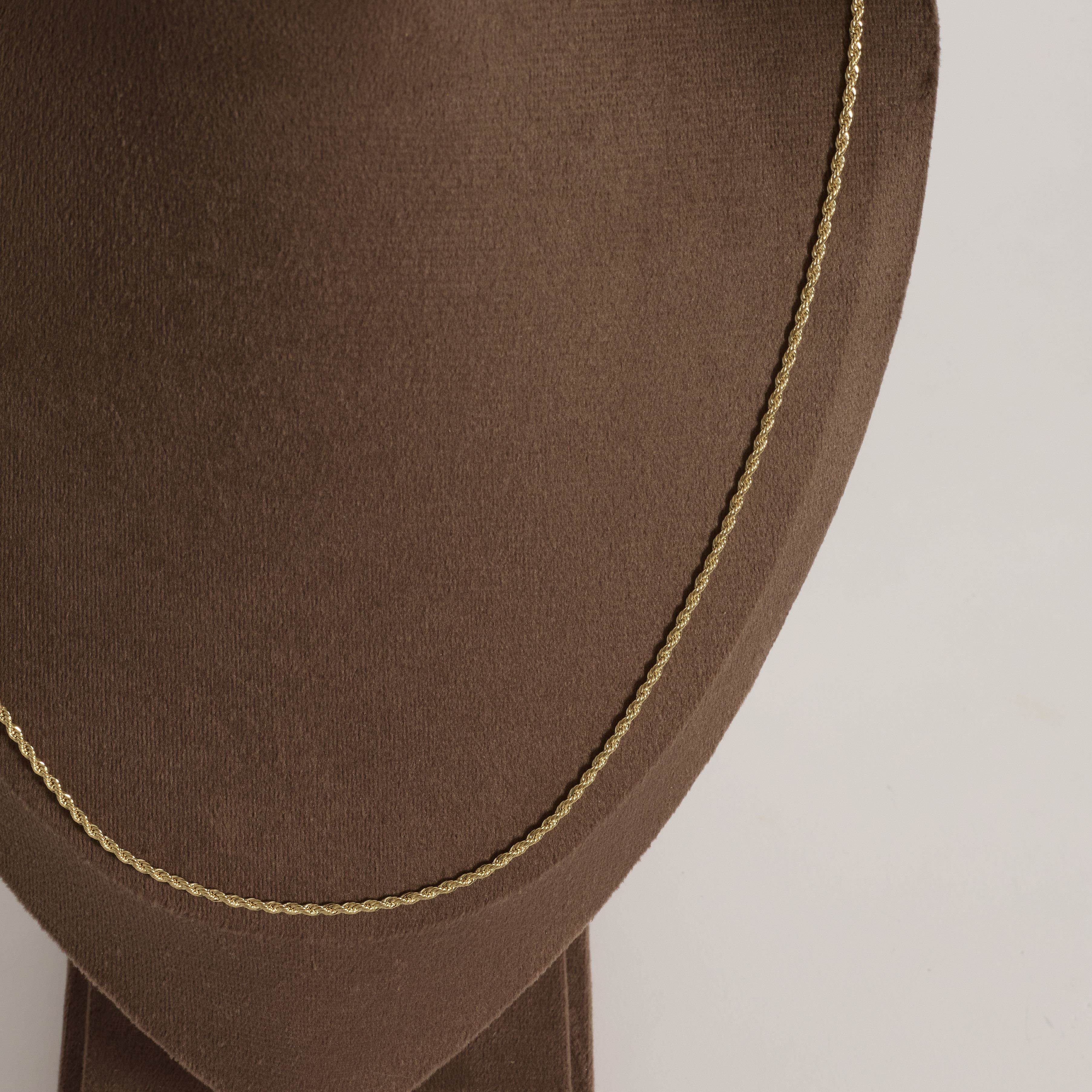 Corrente cordão baiano 2mm 60cm com alongadora