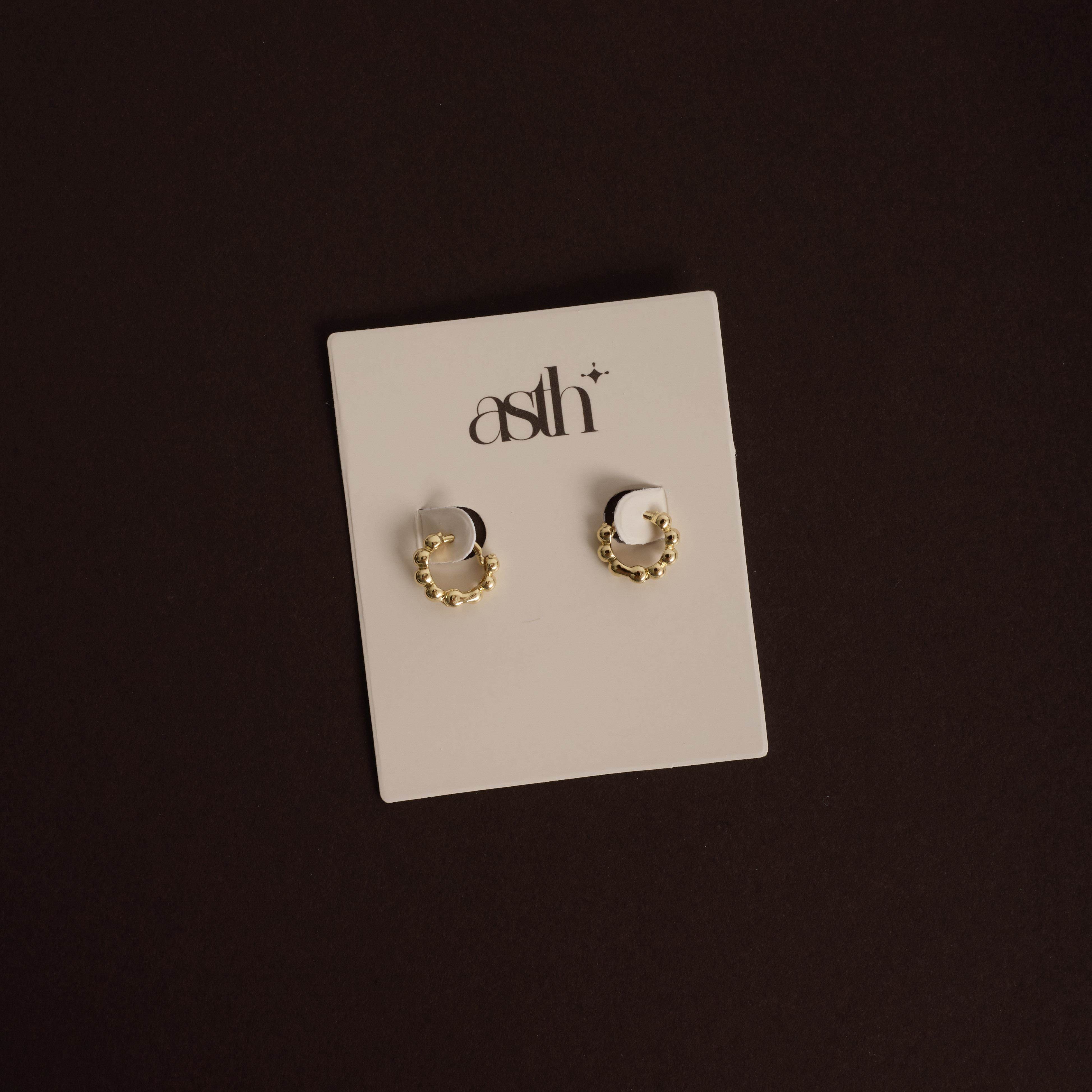 Argola click 9mm fio bolinhas